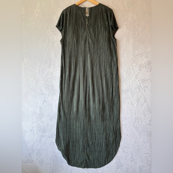 SABINA MUSAYEV Anthropologie Olive Green Sheath Slit Tee Shirt Midi Dress large - Picture 12 of 14